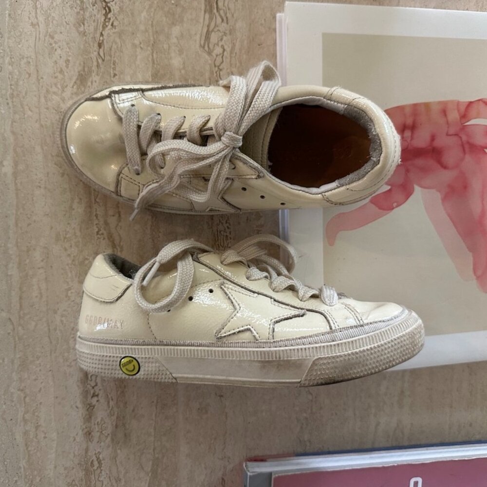 Kid's Golden Goose Patent Leather Low Top Shoes - 31